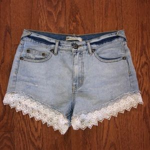 Free People denim shorts